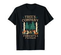 Tree's Company Foresta è una folla Cottagecore Natura Grafico Maglietta