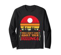 Trees Don't Care About Your Feelings Disco Golf Basket Divertente Maglia a Manica