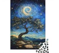 Trees Under The Starry Sky Puzzle Giochi 1000 Pezzi Regalo Per Amore E Amico Arte Interesting Puzzle Adulti Foto 1000pcs (75x50cm)