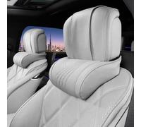 Treesiche Poggiatesta Ergonomico Regolabile per Auto , Cuscino Auto Collo Pillow Memory Foam Supporto Testa Seggiolino Auto Per la Guida, Supporto Testa per Seggiolino Auto, 2 Piece, Grigio