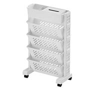 TREETDOBV Libreria Mobile, Libreria Mobile di Grande capacità Organizzatore di Documenti per Scrivania da Ufficio con Ruota Multistrato Girevole Rimovibile in Plastica Pratico Ripiano per(5 Strati)