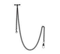 Treeteteto orologio da tasca Albert catena a T catena da 16 pollici 2 ganci bronzo argento oro nero classico antico portachiavi con barra a T