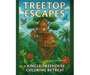 Treetop Escapes: A Jungle Treehouse Coloring Retreat: Whisk yourself away to the rainforest canopy in this relaxing coloring journey through magical jungle homes nestled high in the trees.