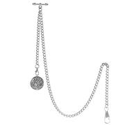 TREEWETO Albert T-Bar - Collana con ciondolo a forma di albero della vita antico e 2 ganci per l'asola, argento