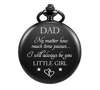 Treeweto orologio da tasca per papa da figlia con incisione I Will Always be Your Little Girl