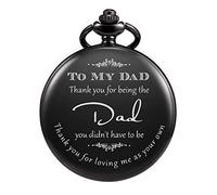 Treeweto orologio da taschino da uomo personalizzabile con incisione Thank you for being the dad