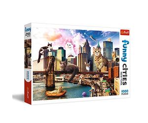 Trefl 1000 Elementi, Città Divertenti, Qualità Premium, per adulti e Bambini dai 12 anni Puzzle, Colore Gatti a New York, Pezzi, 10595