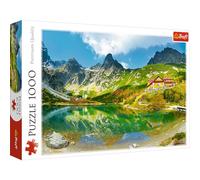 Trefl 1000 Elementi, paesaggio montano, vetta, bella vista, te, tempo libero creativo, regalo, divertimento, classici Puzzle, Colore Rifugio sopra lo stagno verde, Herberge am Grünen See, 10606