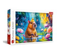 Trefl 1000 pezzi-Puzzle con un capibara su uno sfondo con cascata, per adulti e bambini dai 14 anni in su, Multicolore, 10949