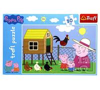 Trefl 18195 - Puzzle, Peppa Pig, visita alla gallina, 30 pezzi