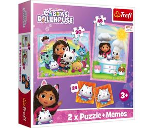 Trefl 2 in 1 Puzzle + Memo - Gabby's Dollhouse - 1 pz.