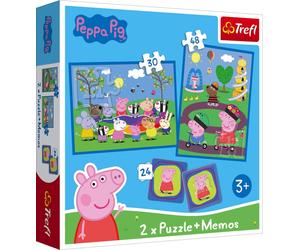 Trefl 2 in 1 Puzzle + Memo - Peppa Pig - 1 pz.