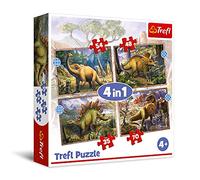 Trefl 4 in 1 Puzzle - Dinosauri (35, 48, 54, 70 Pezzi) - 1 pz.