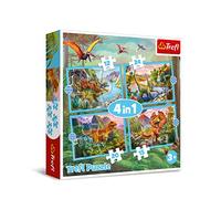 Trefl - Puzzle 4v1 Dinosauri unici - 1-39 Pezzi