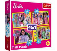 Trefl 4 in 1 Puzzle - Barbie (35, 48, 54, 70 Pezzi) - 1 pz.