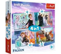 Trefl 4in1-Disney Stampa di Alta Qualità per Bambini Sopra i 3 Anni puzzle, Colore L'incredibile mondo, The Incredible World Disney Frozen 2, 34381