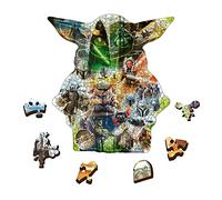 Trefl-500+5 Pezzi, Wood Craft, 70 Figure, Premium, per Adulti e Bambini di età Superiore ai 12 Anni, Colore Puzzle di Contorno in Legno: Star Wars The Mandalorian, Mysterious, Misterioso Grog, 20169