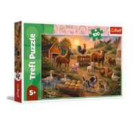 Trefl - Amici dalla campagna - 100 pezzi - Puzzle colorato con animali, intrattenimento creativo, divertimento per bambini dai 5 anni in su