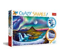 Trefl- Aurora sull'Islanda 600 Elementi, Forme Pazze, qualità Premium, per Adulti e Bambini dai 10 Anni Puzzle, Colore