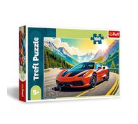 Trefl Corsa contro il Tempo 100 Pezzi-Puzzle con Veicoli, Intrattenimento Creativo, Divertimento per Bambini dai 5 anni, Multicolore, 16490