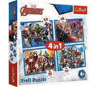 Coraggiosi Avengers | Puzzle 4 in 1 | Trefl