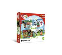 Trefl - Bing, Allegro Bing - Puzzle 4in1, 4 Puzzle, da 12 a 24 Pezzi - Diversi Livelli di Difficoltà, Puzzle Colorato con gli Eroi della Fiaba, Divertimento Creativo, Gioco per Bambini dai 3 anni