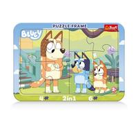 Trefl - Bluey, Bluey e Bingo - Puzzle con cornice 2 in 1 per bambini dai 2 anni in su