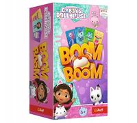 Trefl - Boom Boom, Gabby's Dollhouse - Gioco dinamico di famiglia, gioco folle con campana, divertimento per tutta la famiglia, gioco di carte con gli eroi fiaba Gabbi, per bambini dai 6 anni in su