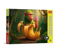 Trefl - BrainRots, Banana con una sorpresa - Puzzle da 200 pezzi - Un puzzle colorato che raffigura un universo surreale, per bambini dai 7 anni in su