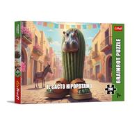 Trefl - BrainRots, Il Cacto Hipopotamo - Puzzle da 200 pezzi - Puzzle colorato dell'universo surreale, per bambini dai 7 anni