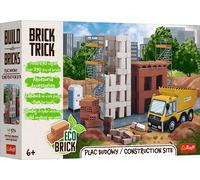 Brick Trick Trefl Cantiere/Construction Site - Costruisci con i Mattoncini, Veri Mattoncini ECO, 290 Mattoni, Riutilizzabili, Kit Creativo per Bambini dai 6 Anni