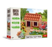 Brick Trick Trefl Casetta/Cottage - Costruisci con i Mattoncini, Mattoncini ECO in Vero Mattone, 85 Mattoncini, Riutilizzabili, Kit Creativo per Bambini dai 6 Anni