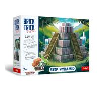 Trefl - Brick Trick Travel: Piramide a gradoni - Costruisci con i mattoncini Travel, ECO Brick Blocks, 210 mattoncini, riutilizzabili, set creativo per bambini dai 7 anni in su