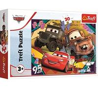 Trefl-18293 30 Elementi colorato con Personaggi Disney Cars 3, Intrattenimento Creativo, Divertimento per Bambini dai 3 Anni Puzzle, Colore, Auto in Corsa, 18293