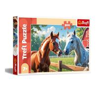 Trefl Cavalli nella Radura 200 Pezzi-Puzzle Colorato con Animali, per Bambini dai 7 anni, Multicolore, 13328