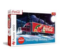 Trefl Coca-Cola, Camion 1000 Pezzi-Puzzle di Natale, per Adulti e Bambini a partire dai 14 anni, Multicolore, 10941