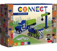 Connect- Truck/Construction Zone Trefl Set 3in1, Camion/Cantiere-281 Pezzi: 276 Personaggio 5 Mattoncini, Gioco Creativo per Adulti e Bambini dai 5 Anni, Multicolore, 61977