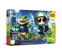 Trefl - Connect Squad, Connect Mark - 70 pezzi - Puzzle colorato con figurina e mattoncini inclusi, per bambini dai 5 anni in su