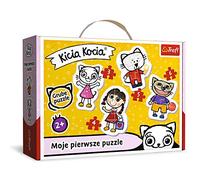 Trefl- Die fröhliche, Kätzchen Kicia Kocia da 3 a 6 Pezzi, 4 Set, Bambini dai 2 Anni in su Puzzle Baby Classic, Colore Allegro Gattino, 36088