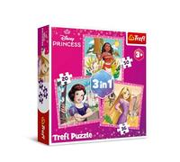 Trefl - Puzzle Principesse Disney 3v1: Vaiana, Locika e Biancaneve - 1-39 Pezzi