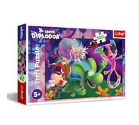Trefl Draghetto Diplodok ed i suoi Amici 100 Pezzi-Puzzle di Natale con i Protagonisti della Fiaba, per Bambini dai 5 anni, Multicolore, 16486