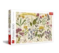 Trefl Erbario: Erbe Medicinali 500 Tessere te con Grafica Retrò, Piante, Intrattenimento Creativo, Divertimento, Puzzle Classico per Adulti e Bambini dai 10 anni, Multicolore, 37478
