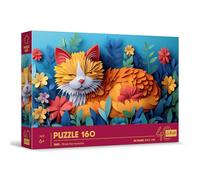 Trefl - Puzzle effetto 3D, gattini - 160 pezzi - 40 anni Trefl, puzzle di animali colorati per bambini dai 6 anni in su