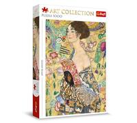 Trefl - Gustav Klimt, Dama con ventaglio - Puzzle 1000 Pezzi - Puzzle Art Collection, Puzzle Artistico, per Adulti e Bambini dai 14 anni