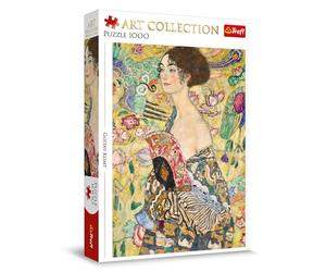 Trefl - Gustav Klimt, Dama con ventaglio - Puzzle 1000 Pezzi - Puzzle Art Collection, Puzzle Artistico, per Adulti e Bambini dai 14 anni