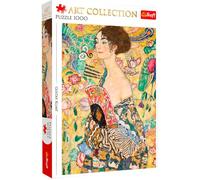Trefl Gustav Klimt, puzzle da donna con ventagli, 1000 elementi, collezione artistica, per adulti e bambini dai 12 anni in su, Multicolore, 93756
