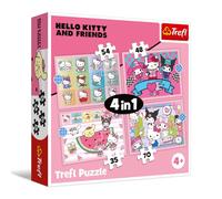 Trefl - Hello Kitty, Sweet Adventures - Puzzle 4 in 1, da 35 a 70 pezzi - Diversi livelli di difficoltà, con personaggi delle fiabe, dai 4 anni in su