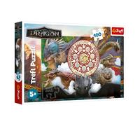 Trefl -How to Train Your Dragon, Dragons in Action - Puzzle da 100 pezzi - Puzzle colorato con draghi, per bambini dai 5 anni in su