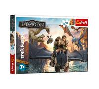 Trefl - How to Train Your Dragon, Toothless and Friends - Puzzle da 200 pezzi - Puzzle colorato con personaggi delle fiabe, intrattenimento creativo, divertimento per bambini dai 7 anni in su