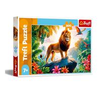 Trefl Re della Giungla 200 Pezzi-Puzzle Colorato con Animali, per Bambini dai 7 anni, Multicolore, 13329